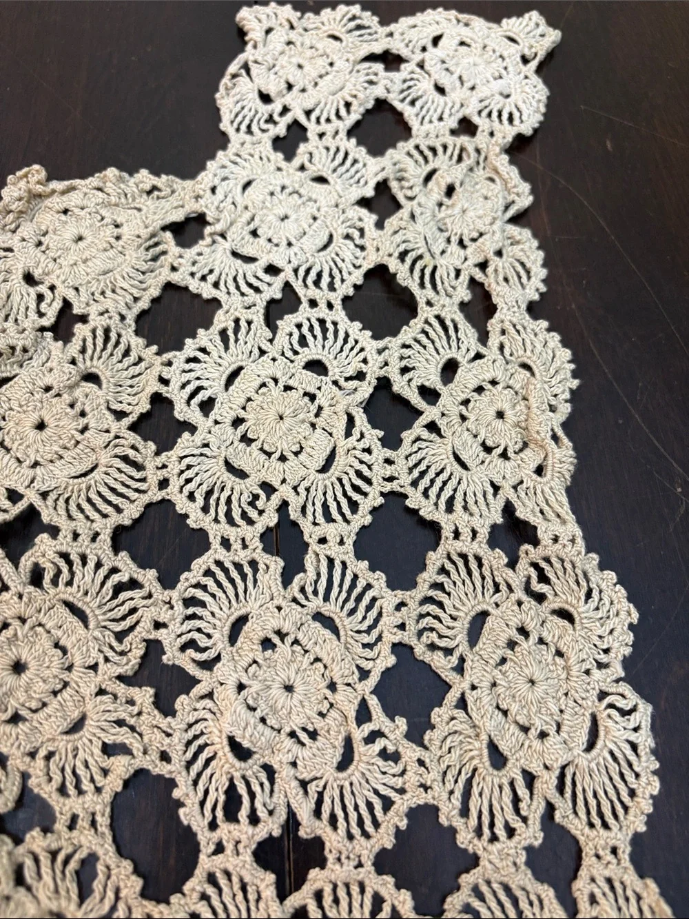 Handmade vintage taupe